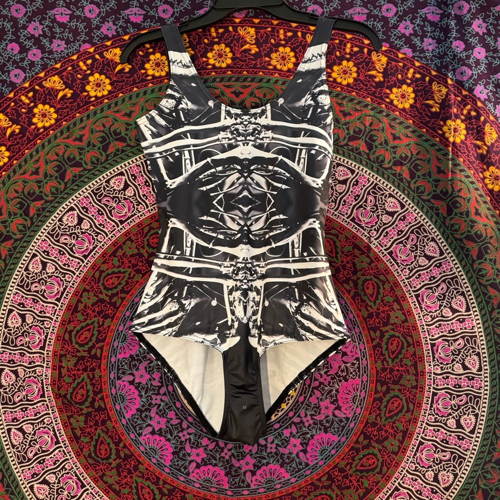 BlackMilk Clothing- Bone Machine Swim- Size Medium